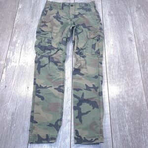 Gap Cargo Pants Mens 29x30 Green Camo Slim Ripstop Military Utility